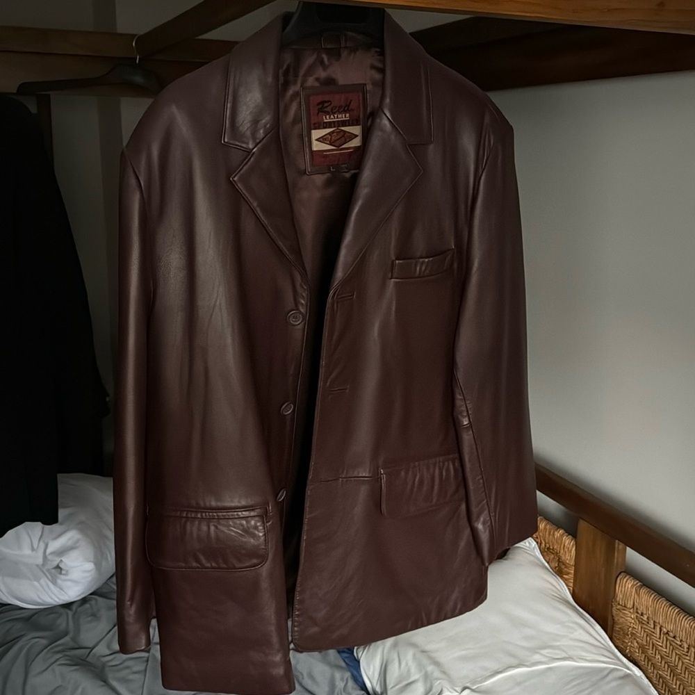 Tyler Durden Brown/Maroon Leather Jacket